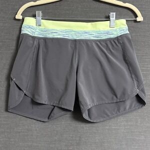 Ivivva Shorts Girls 14 Gray‎ Lululemon Run Sports Athletic Gym Liner Activewear